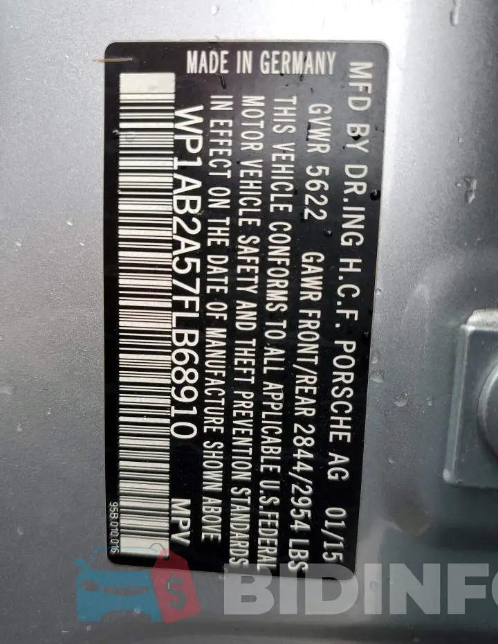 WP1AB2A57FLB68910 Photo# 13