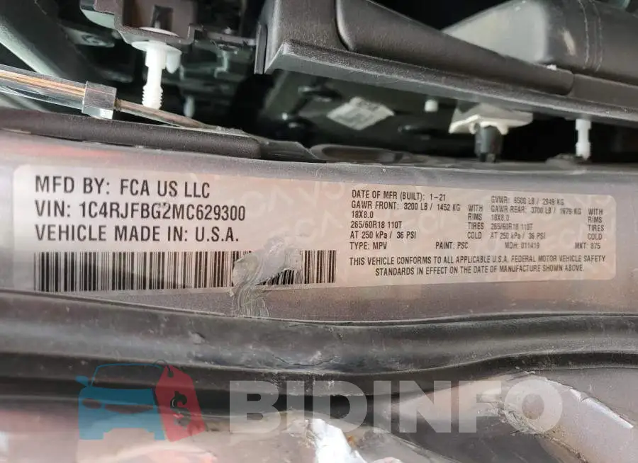 1C4RJFBG2MC629300 Photo# 13