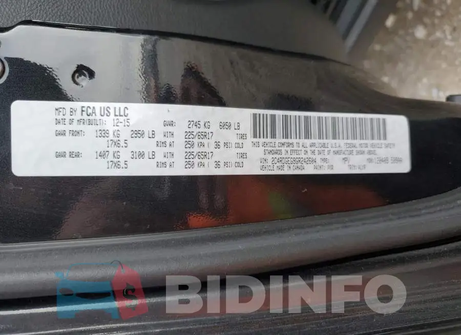 2C4RDGEG9GR242604 Photo# 14