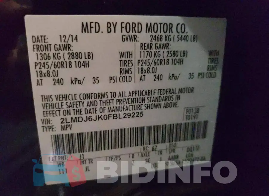 2LMDJ6JK0FBL29225 Photo# 13
