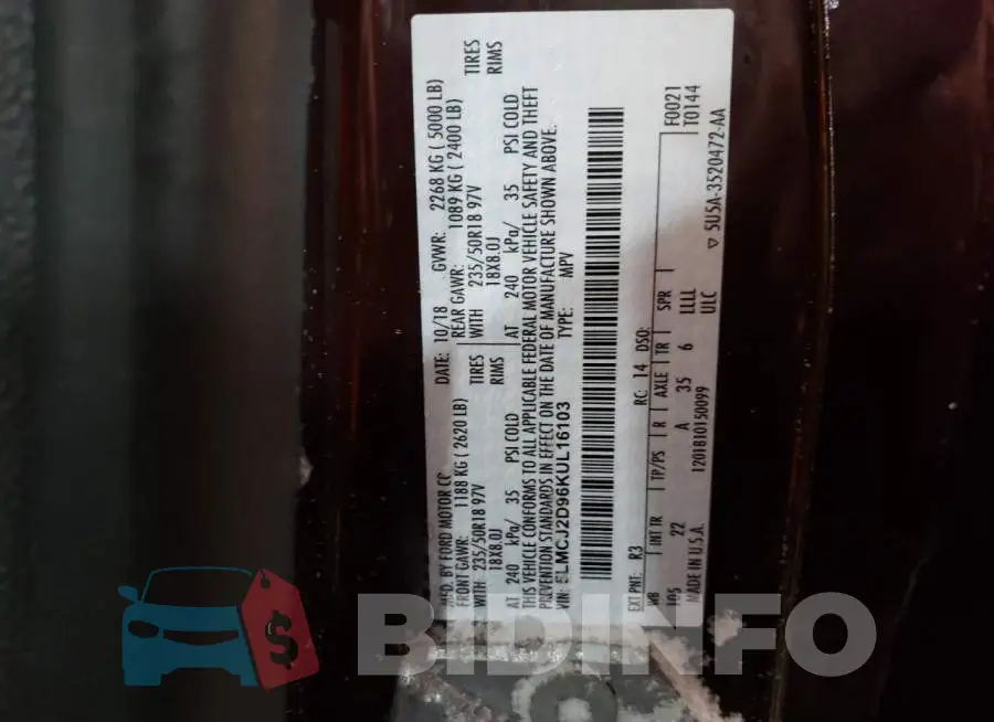 5LMCJ2D96KUL16103 Photo# 12