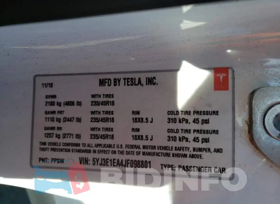 5YJ3E1EA4JF098801 Photo# 12