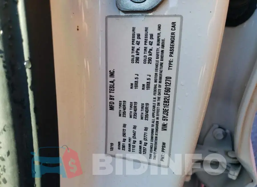 5YJ3E1EB2LF601270 Photo# 13