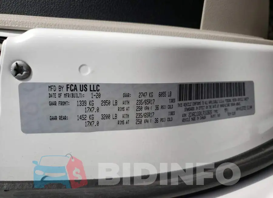 2C4RC1DGXLR163826 Photo# 13
