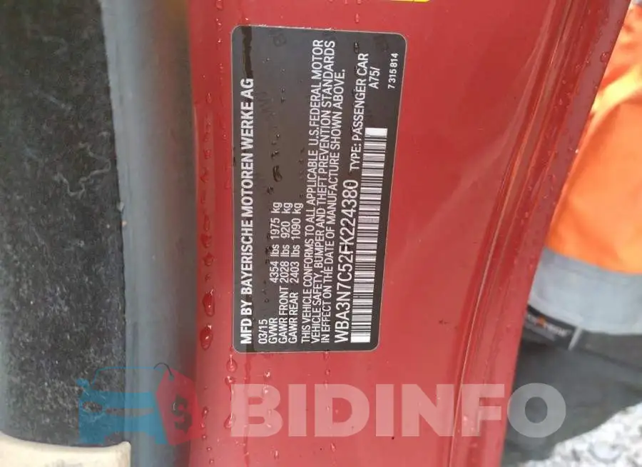 WBA3N7C52FK224380 Photo# 12