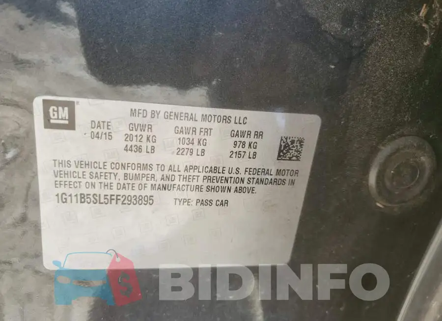 1G11B5SL5FF293895 Photo# 12