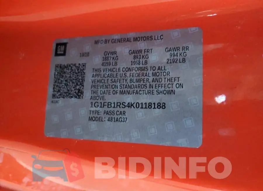 1G1FB1RS4K0118188 Photo# 12