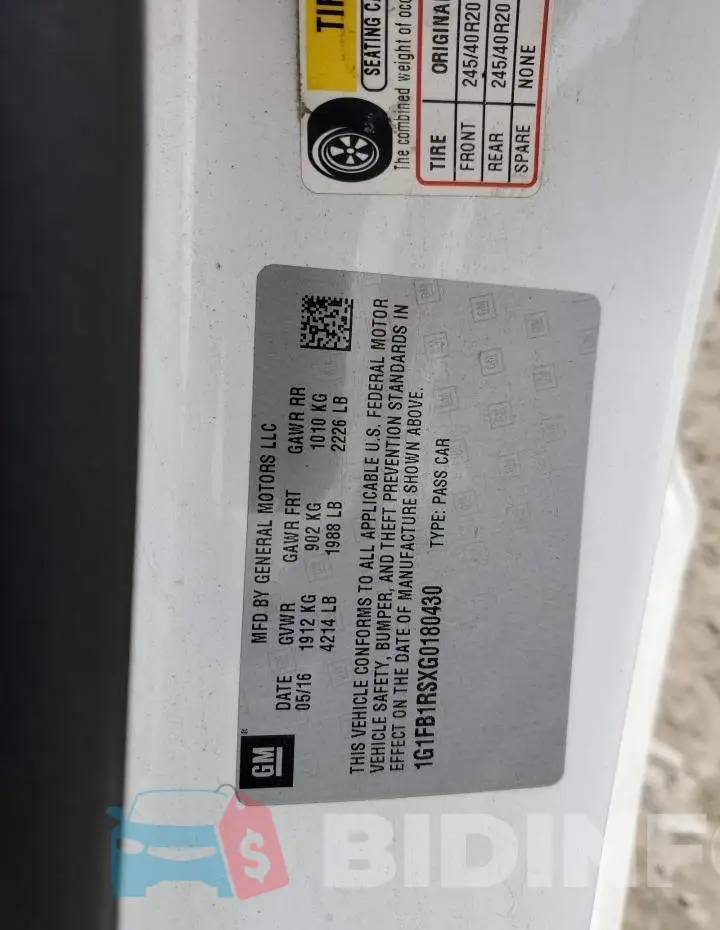 1G1FB1RSXG0180430 Photo# 12