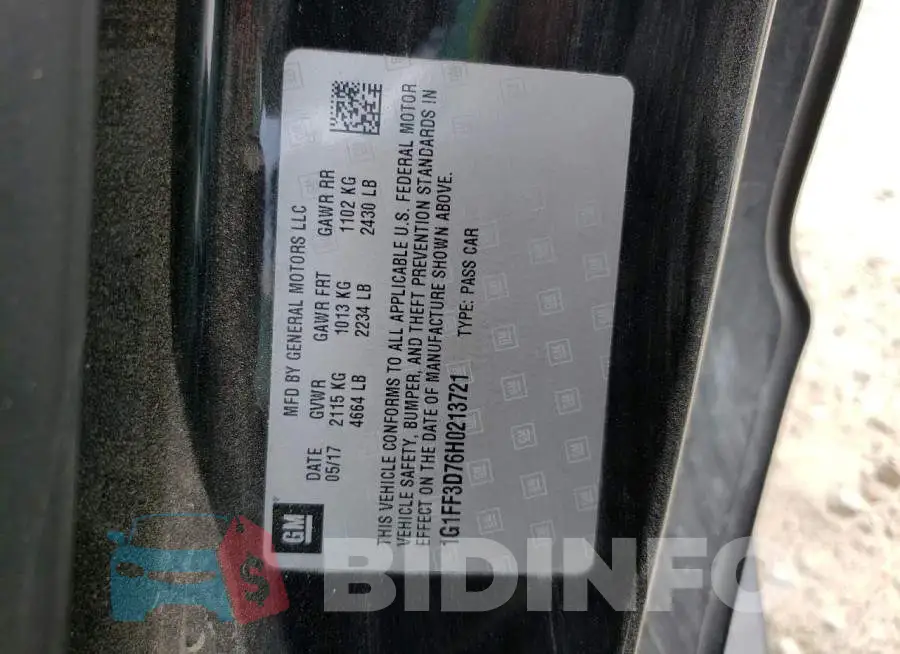 1G1FF3D76H0213721 Photo# 12