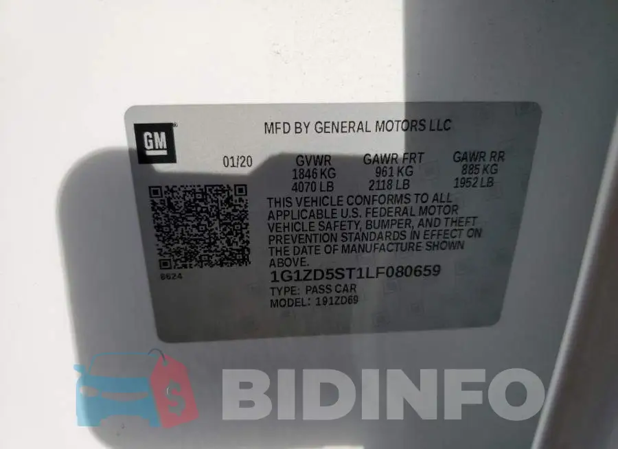 1G1ZD5ST1LF080659 Photo# 12