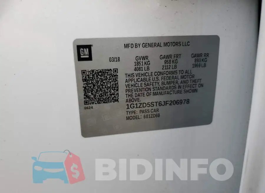 1G1ZD5ST6JF206978 Photo# 12