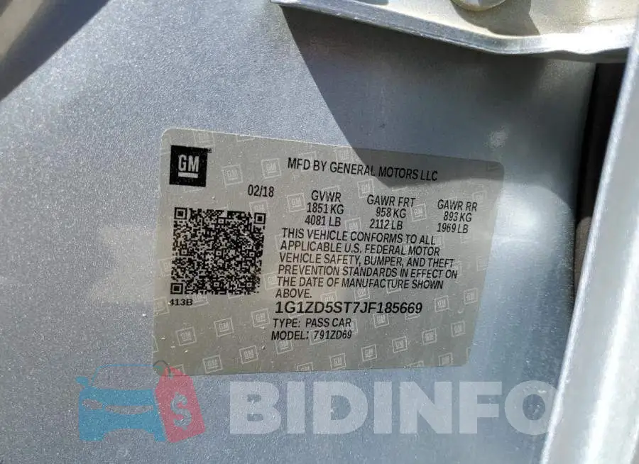 1G1ZD5ST7JF185669 Photo# 12