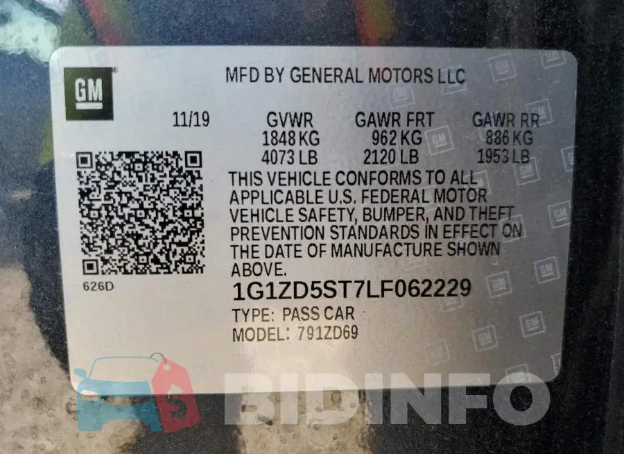 1G1ZD5ST7LF062229 Photo# 12
