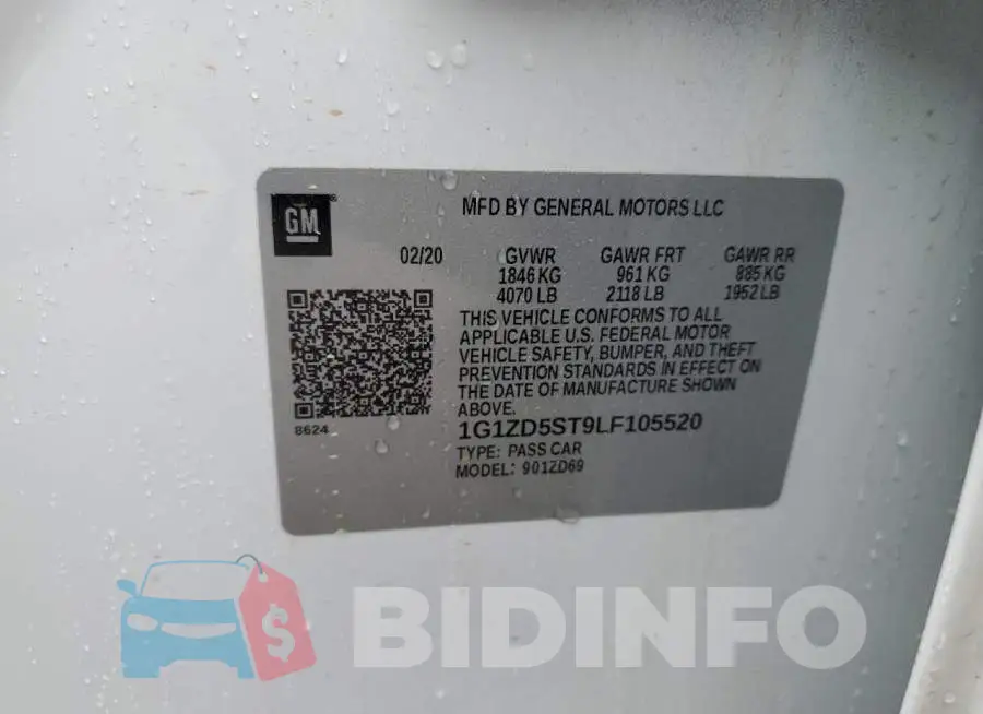 1G1ZD5ST9LF105520 Photo# 12