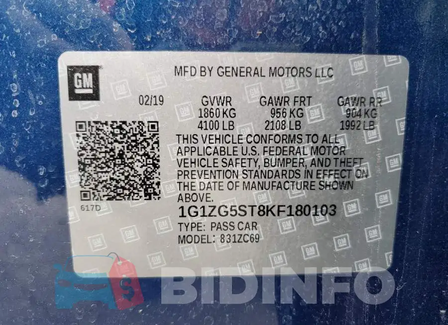1G1ZG5ST8KF180103 Photo# 12