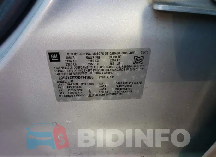 2GNFLGE33G6341835 Photo# 13