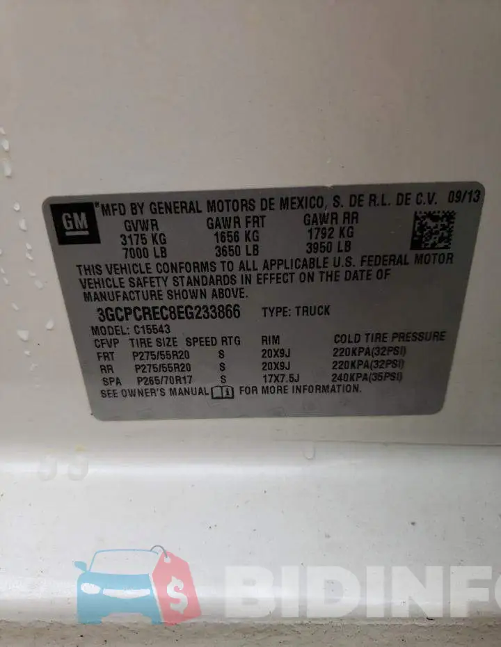3GCPCREC8EG233866 Photo# 12