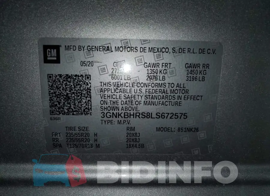 3GNKBHRS8LS672575 Photo# 13