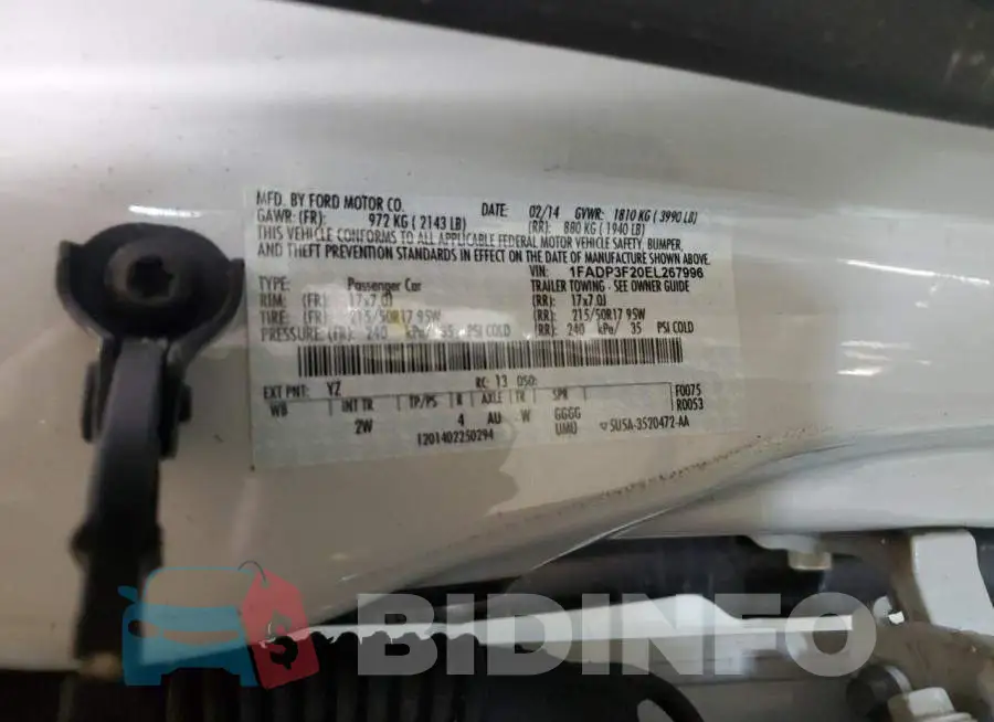1FADP3F20EL267996 Photo# 12