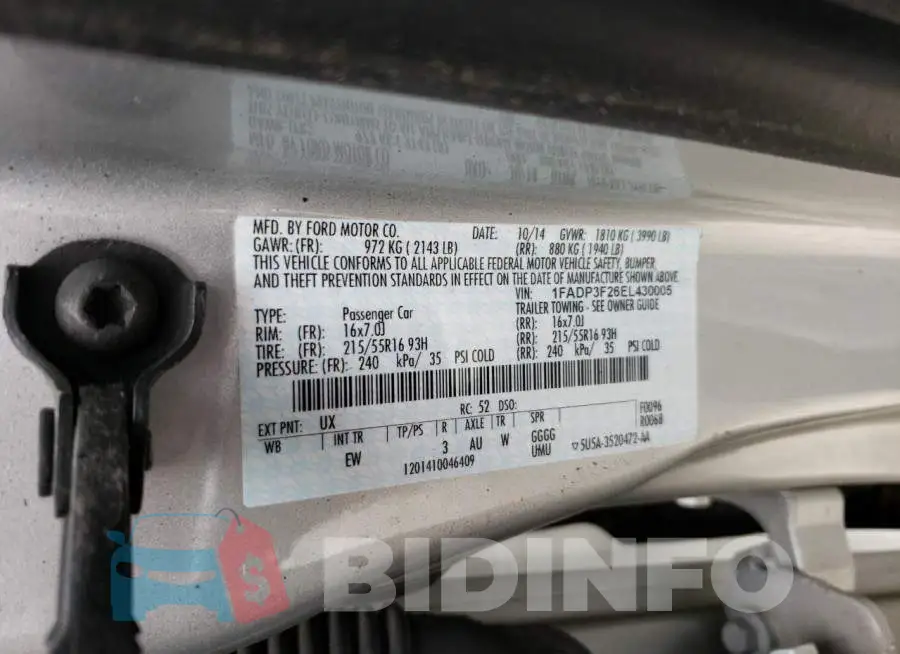 1FADP3F26EL430005 Photo# 12