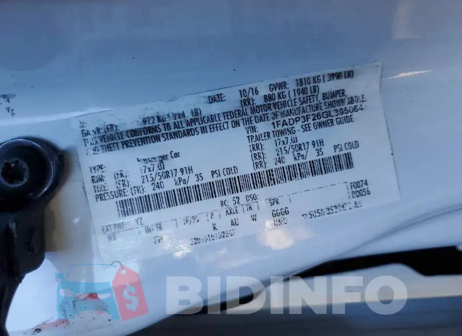 1FADP3F26GL395064 Photo# 12