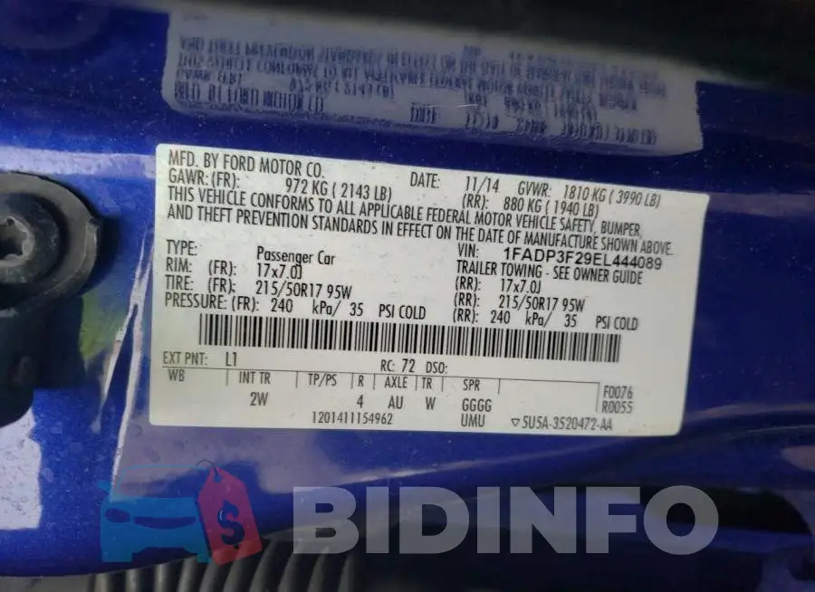 1FADP3F29EL444089 Photo# 13