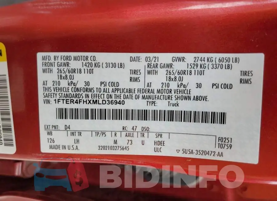 1FTER4FHXMLD36940 Photo# 12