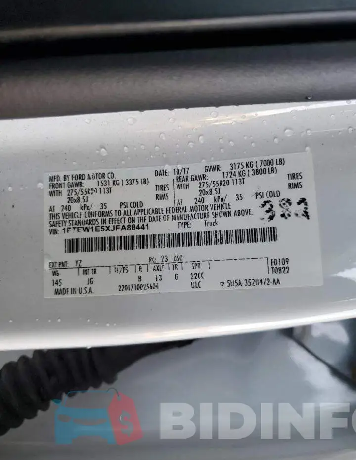 1FTEW1E5XJFA88441 Photo# 13