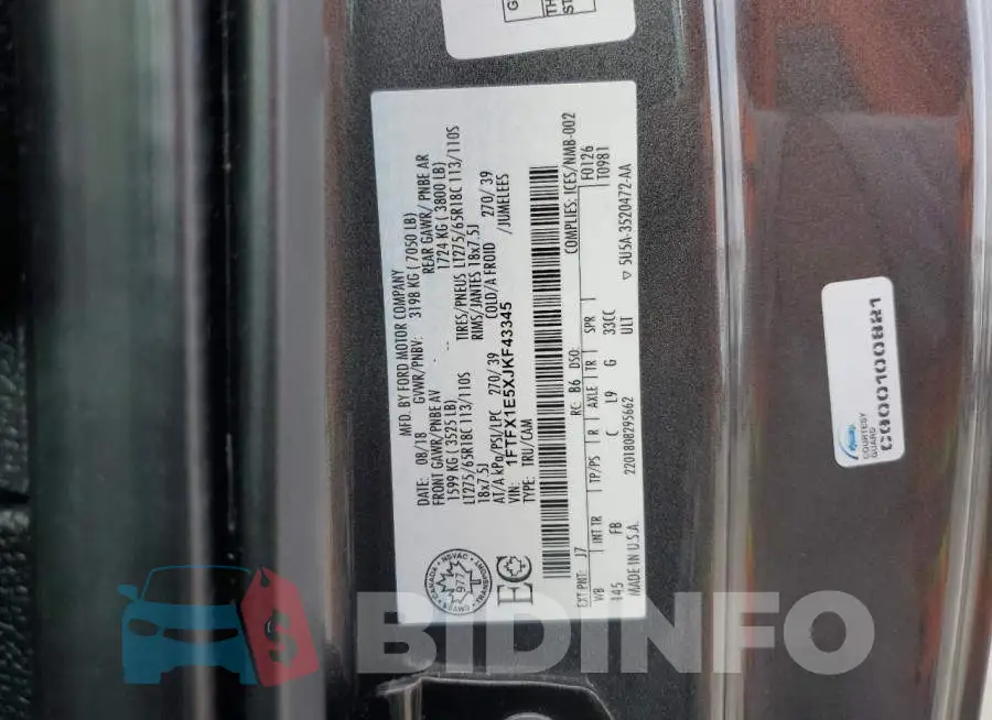 1FTFX1E5XJKF43345 Photo# 12