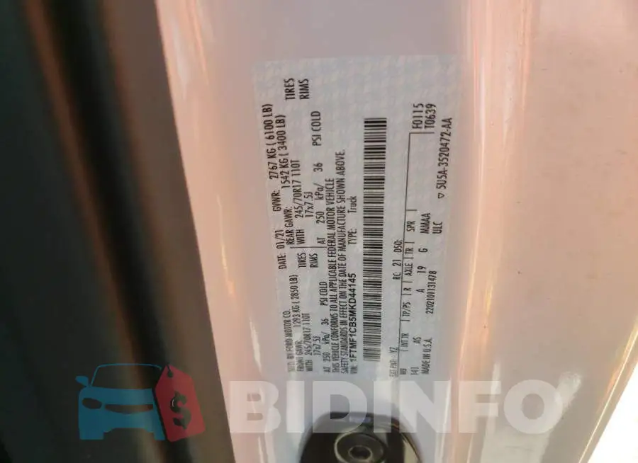 1FTMF1CB5MKD44145 Photo# 12