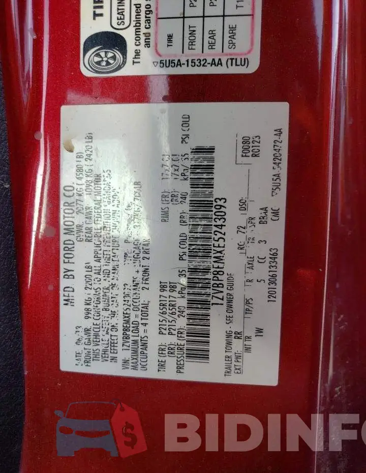 1ZVBP8EMXE5243093 Photo# 12