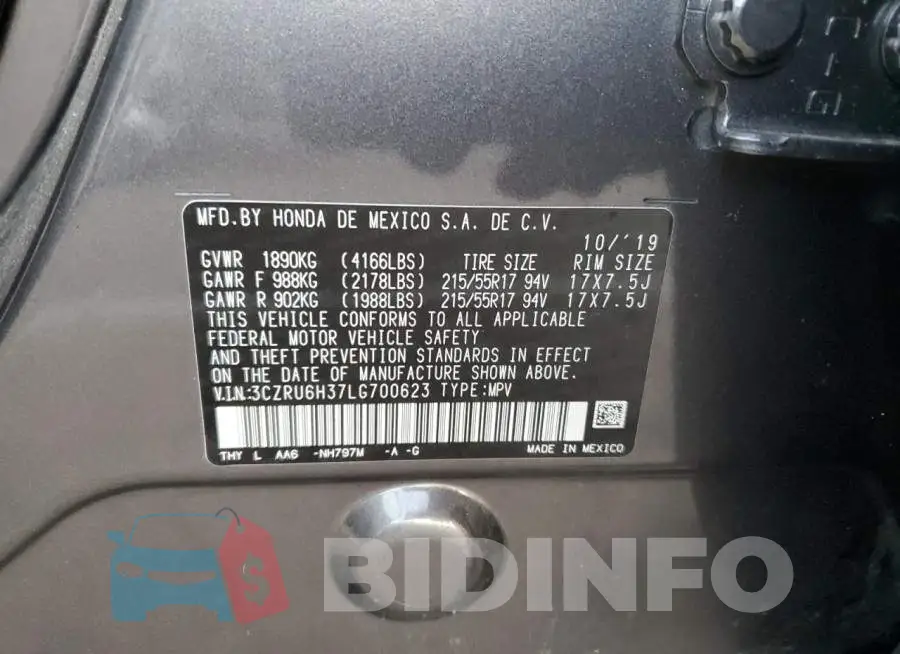 3CZRU6H37LG700623 Photo# 14