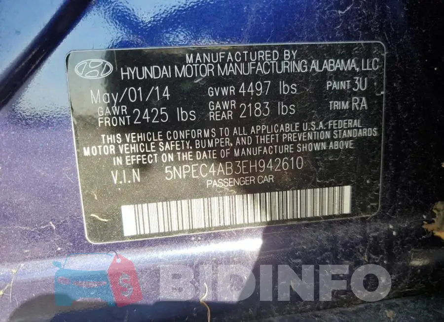 5NPEC4AB3EH942610 Photo# 12