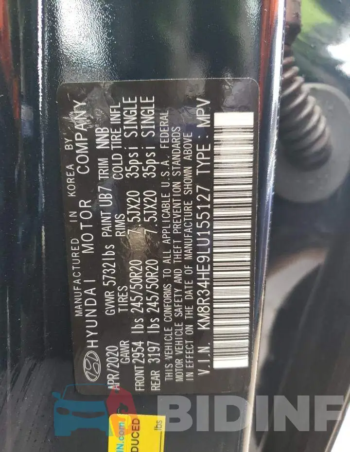 KM8R34HE9LU155127 Photo# 12