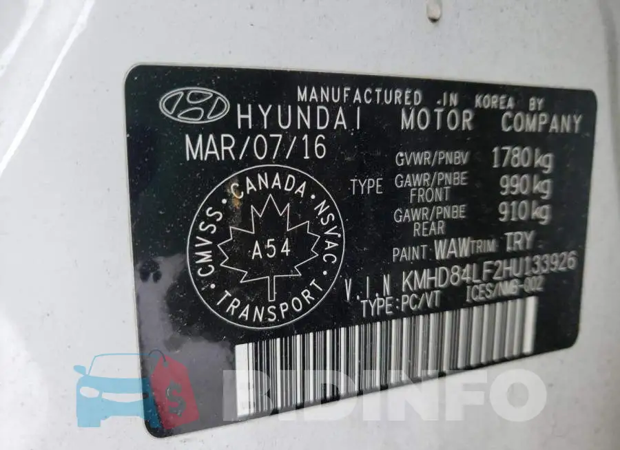 KMHD84LF2HU133926 Photo# 10