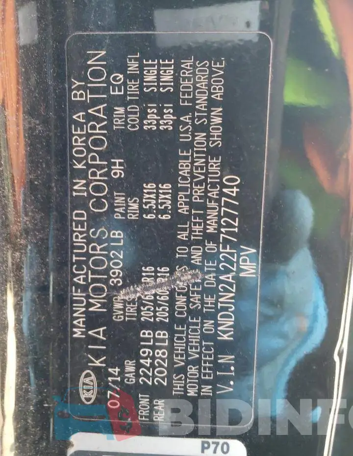 KNDJN2A22F7127740 Photo# 12