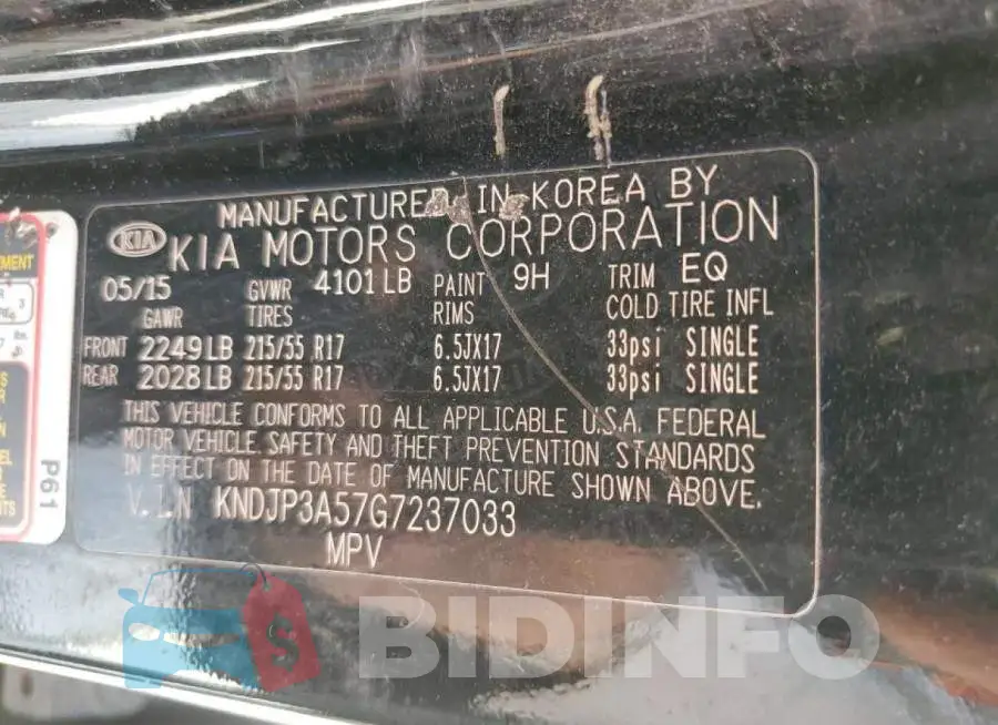 KNDJP3A57G7237033 Photo# 12
