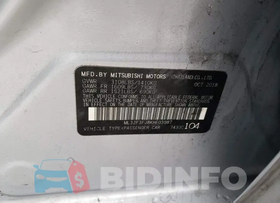 ML32F3FJ8KHF03987 Photo# 12