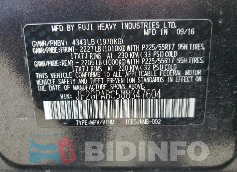 JF2GPABC5G8347604 Photo# 13