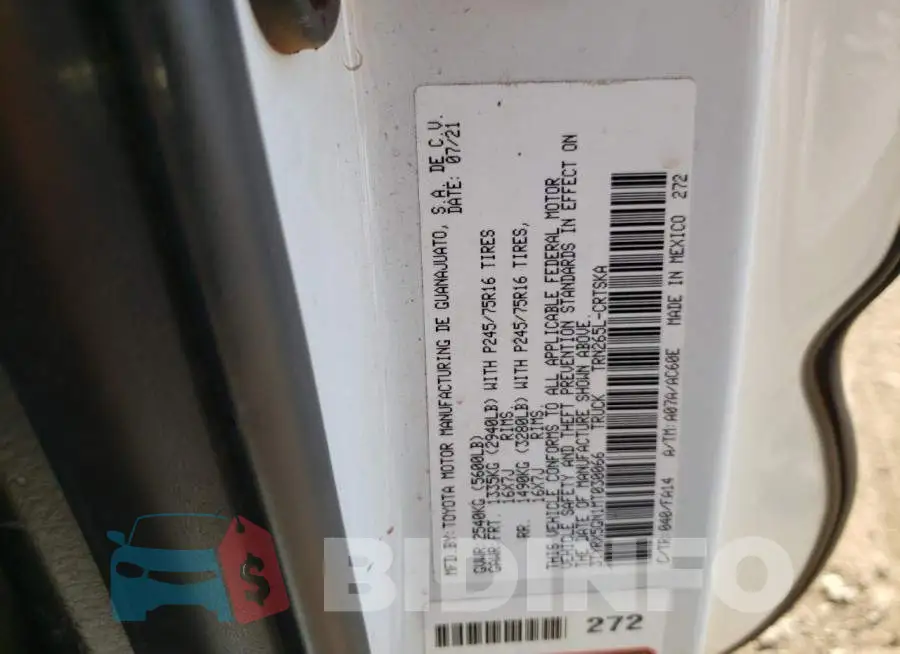 3TYRX5GN1MT030066 Photo# 12