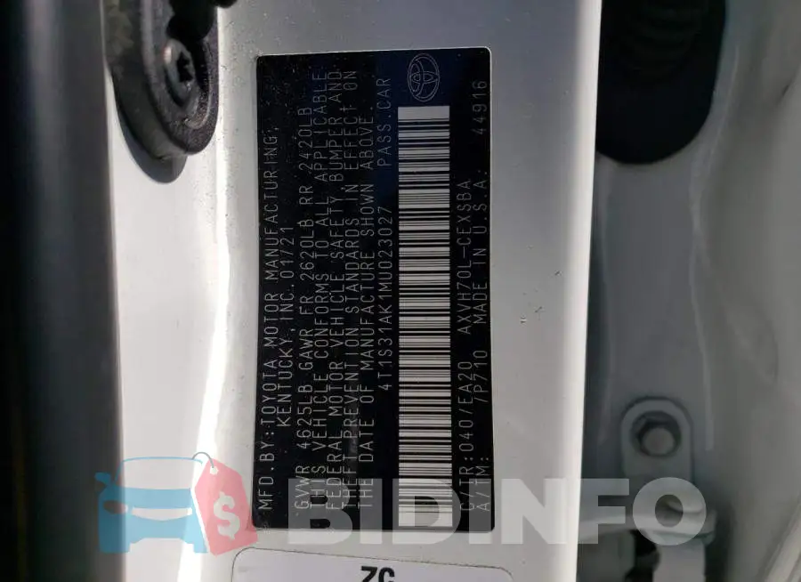 4T1S31AK1MU023027 Photo# 13
