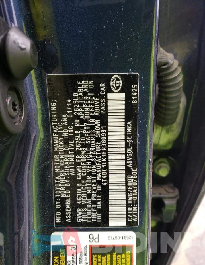 4T4BF1FK1ER380991 Photo# 12