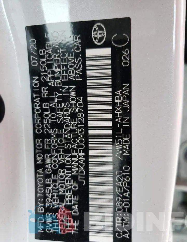 JTDKAMFU0M3128704 Photo# 13