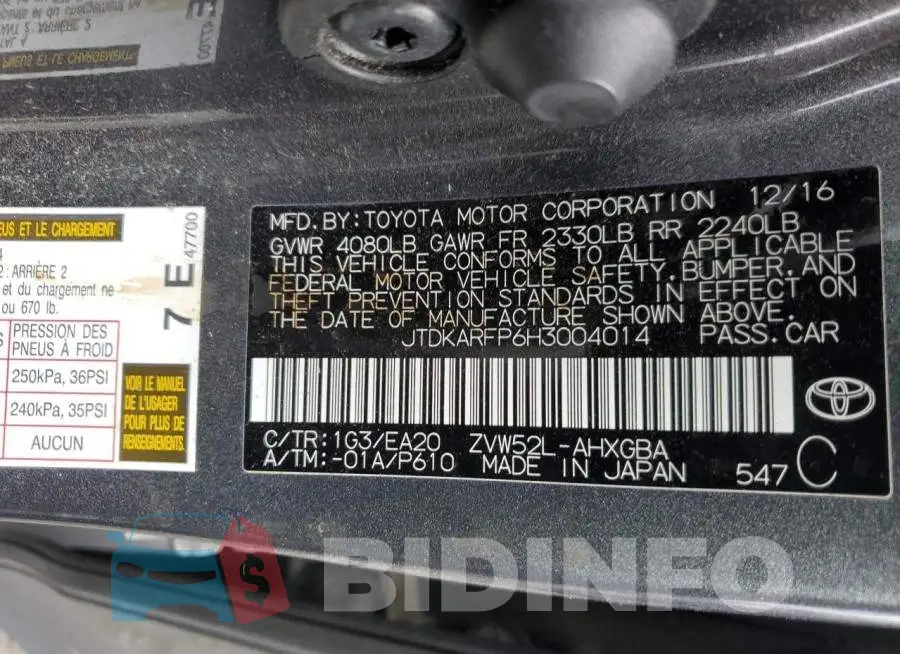 JTDKARFP6H3004014 Photo# 12
