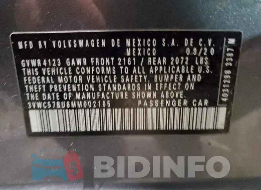 3VWC57BU8MM002165 Photo# 12