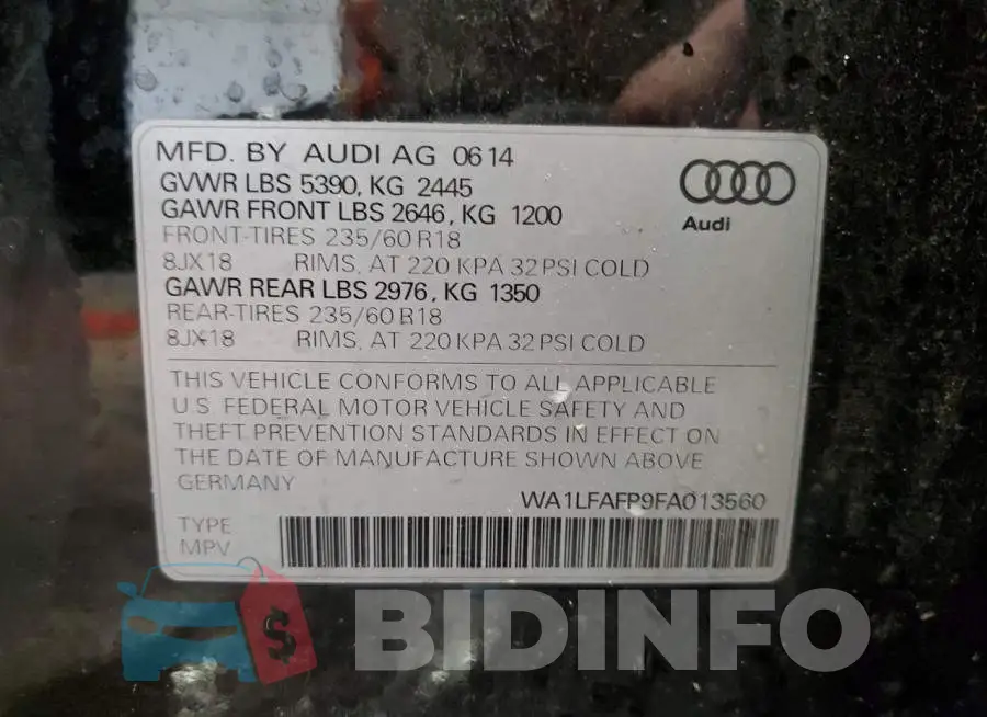 WA1LFAFP9FA013560 Photo# 12