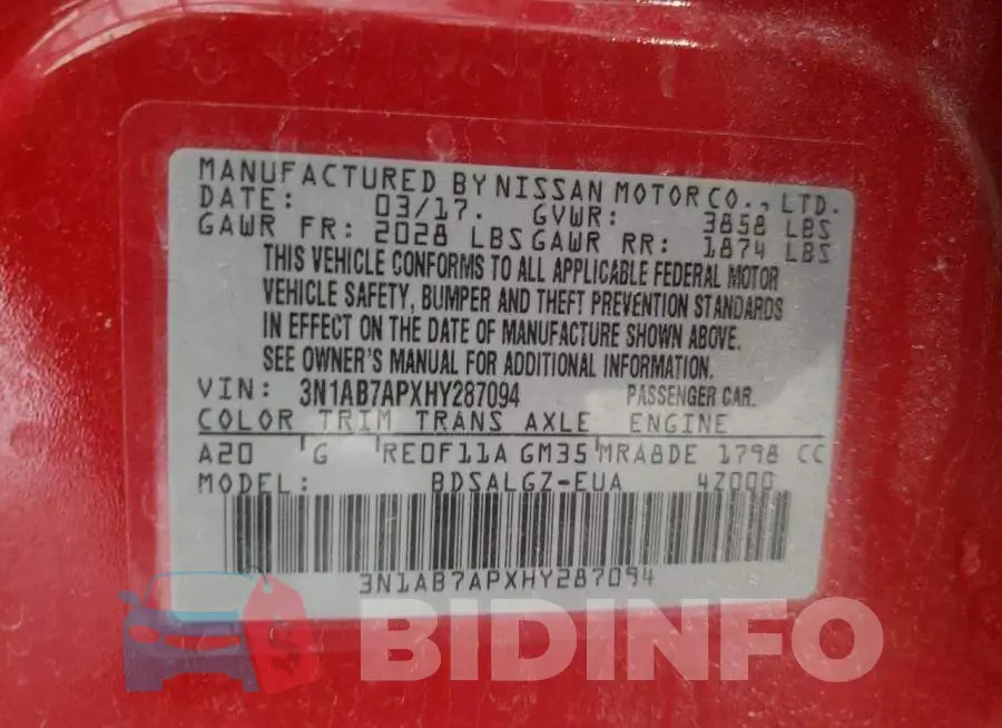 3N1AB7APXHY287094 Photo# 10