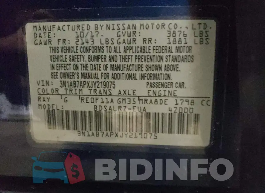 3N1AB7APXJY219075 Photo# 12