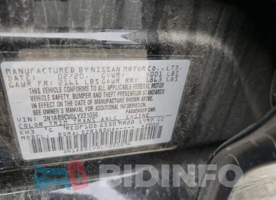 3N1AB8CV0LY221096 Photo# 12