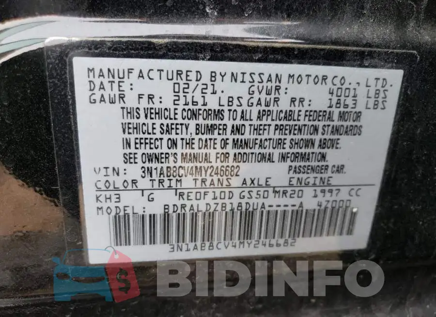 3N1AB8CV4MY246682 Photo# 12